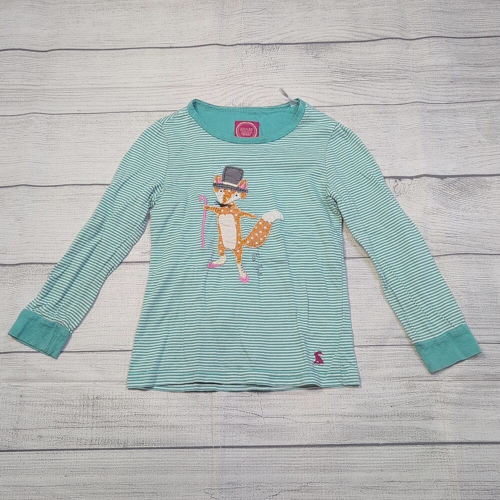 4 Joules Fox Trot Applique Long Sleeve Tee